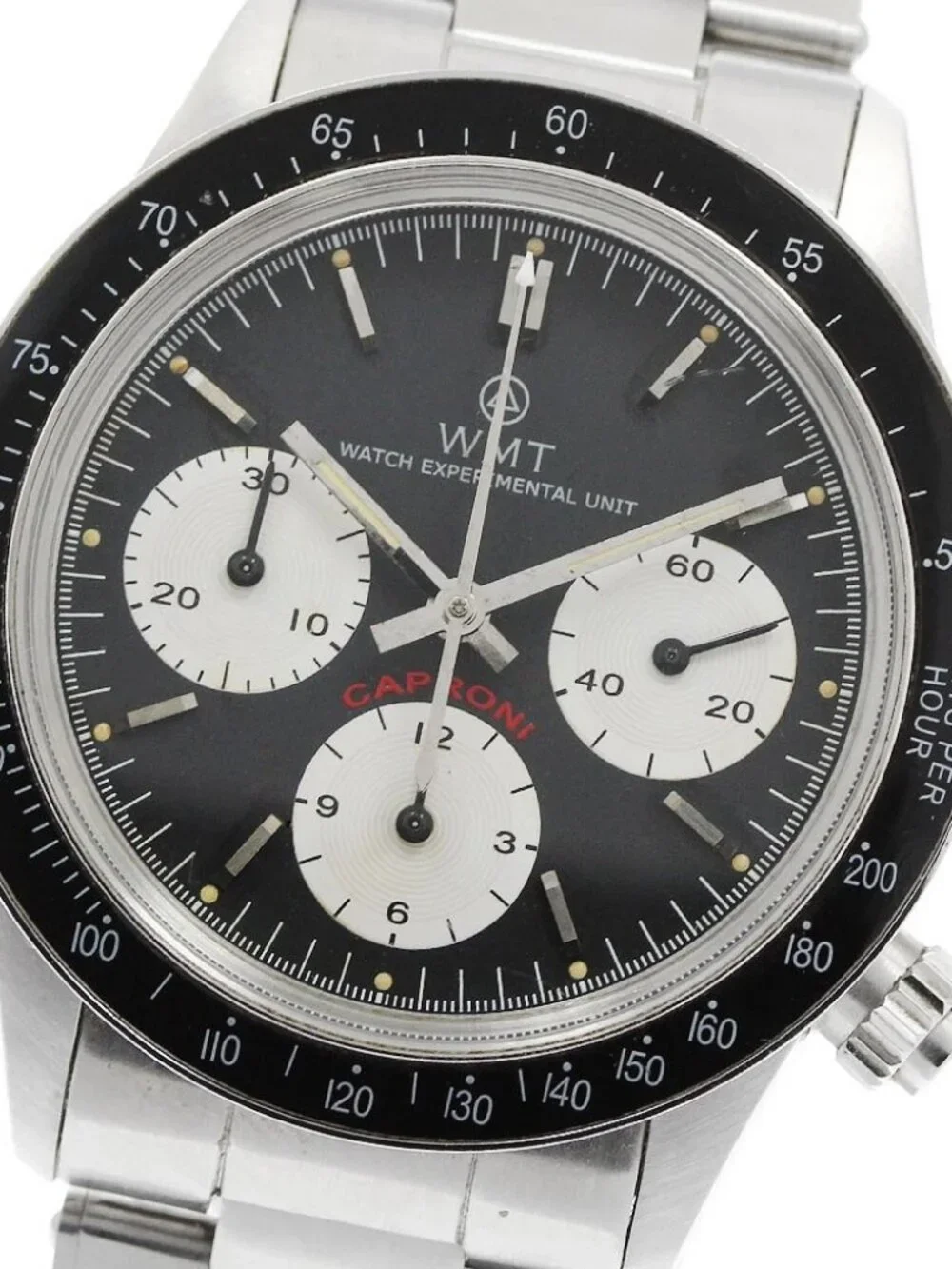 WMT Montana CAPRONI logo Chronograph Black White Dial Automatic Men's_962913